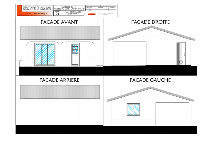 Plan de façade La Réunion