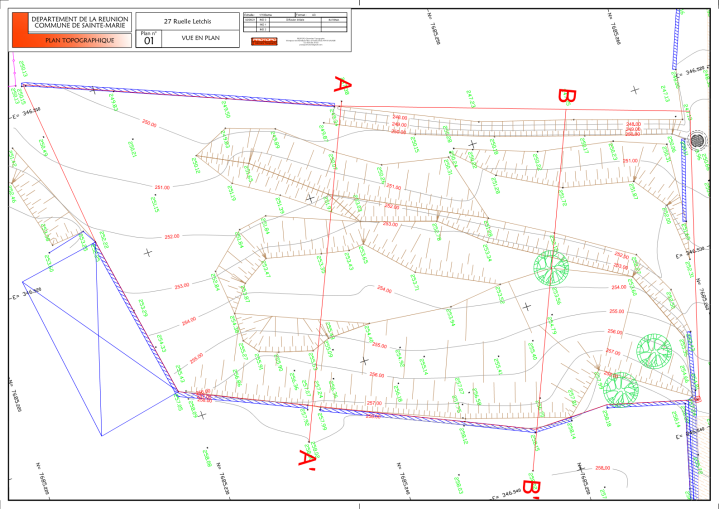 Plans topographiques La Réunion