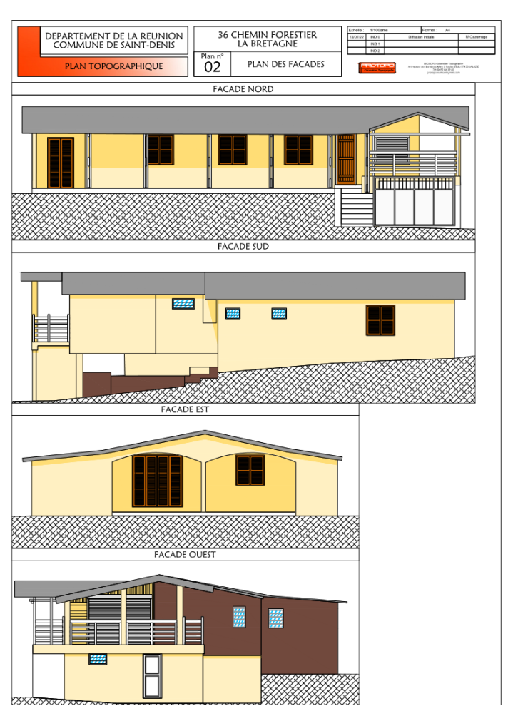 Plan de façade La Réunion