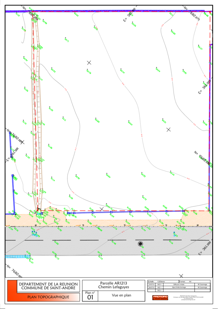 Plans topographiques La Réunion