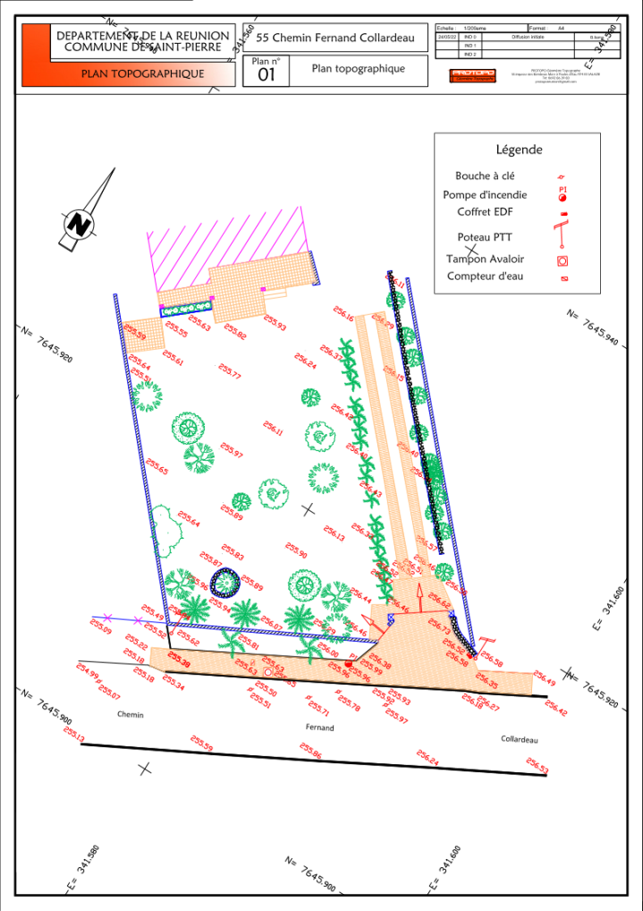 Plans topographiques La Réunion