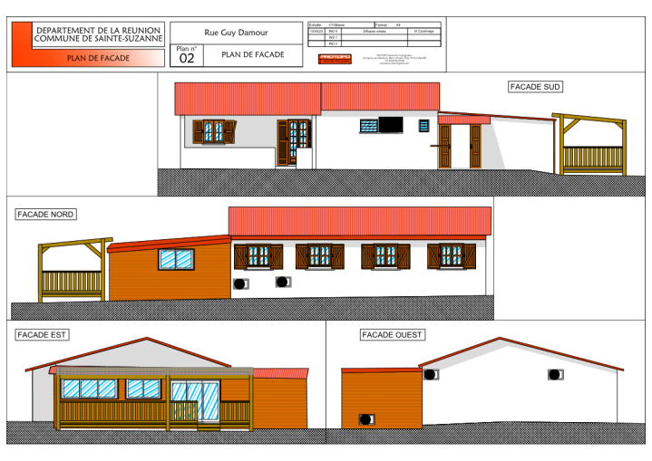 Plan de façade La Réunion