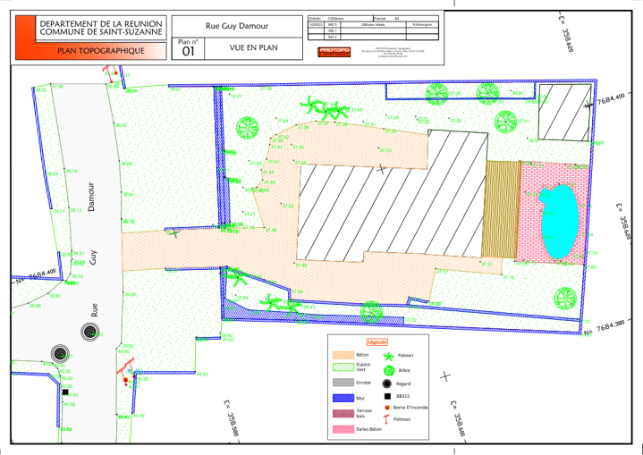 Plans topographiques La Réunion