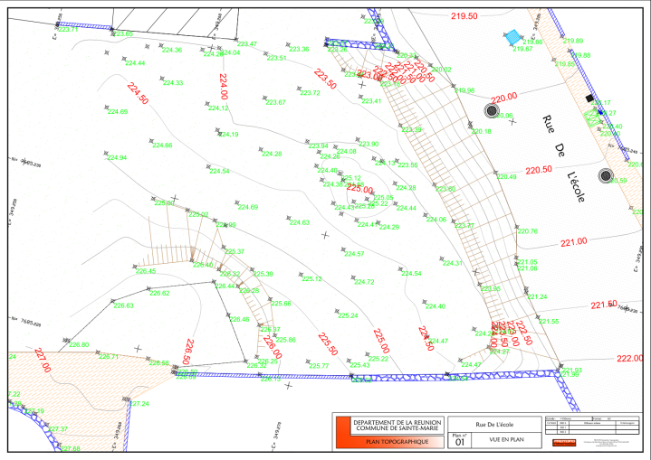 Plans topographiques La Réunion
