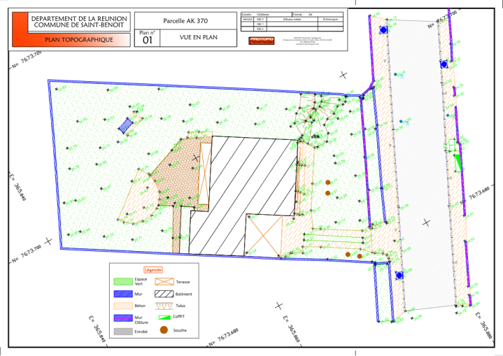 Plans topographiques La Réunion