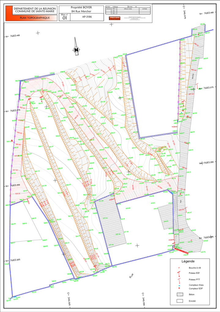 Plans topographiques La Réunion