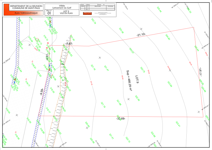 Plans topographiques La Réunion