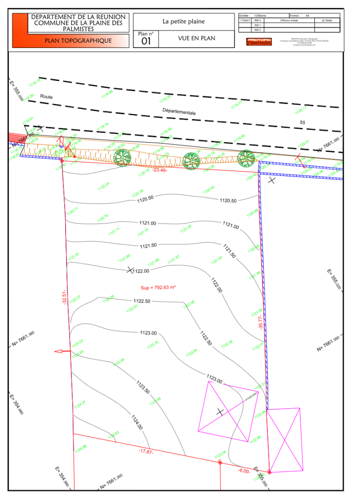 Plans topographiques La Réunion
